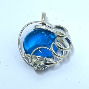 Silver Entangled Dragon Tear Pendent - Handmade